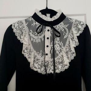 Killstar lace bib dress